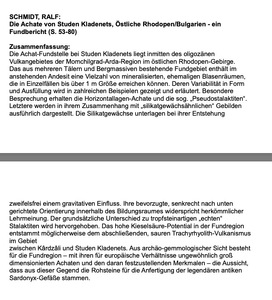 Die Achate von Studen Kladenets, Östliche Rhodopen/Bulgarien — ein Fundbericht